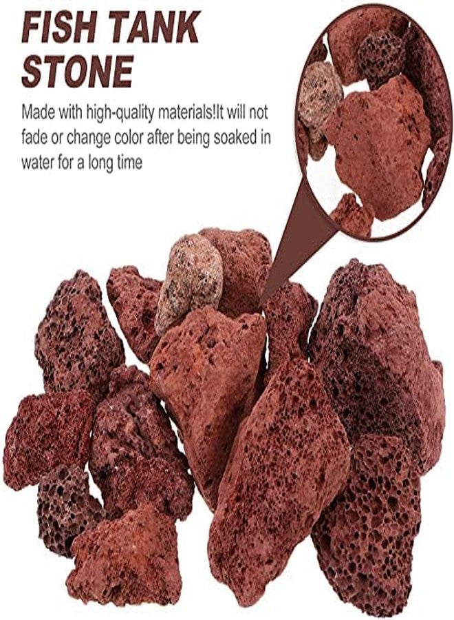 VAYINATO® Red Lava Rock Stone Lava Stone 1 Kg (10-15 Cm) Aquarium Tank, Decorative Pebbles Flower Pots, Decoration Stones for Succulents, Vases - Indoor Outdoor Plants Pots, Garden by Petzlifeworld - Image 4